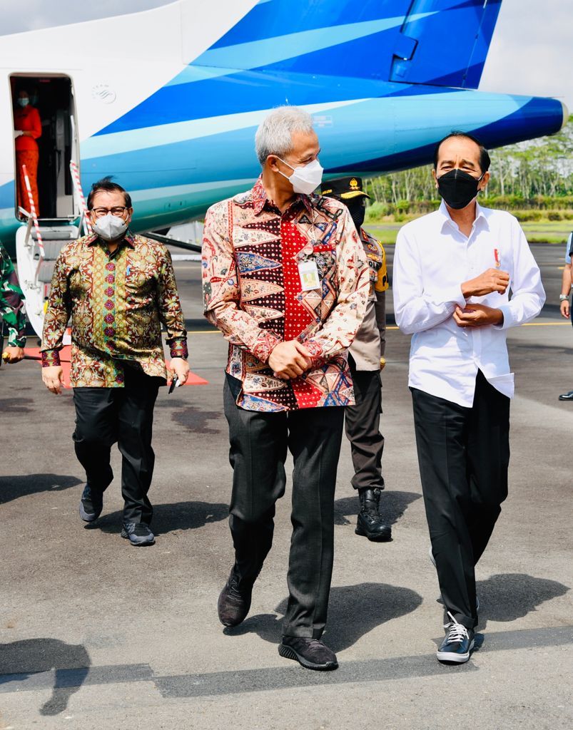 Presiden Jokowi dan Gubernur Jateng Ganjar Pranowo
