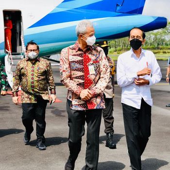 Presiden Jokowi dan Gubernur Jateng Ganjar Pranowo