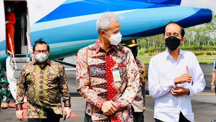 Presiden Jokowi dan Gubernur Jateng Ganjar Pranowo