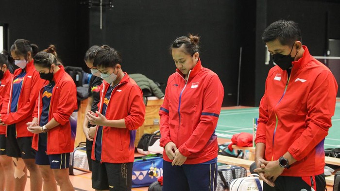 Tim bulutangkis Indonesia, Piala Sudirman 2021 Tim bulutangkis Indonesia antusias menjalani latihan perdana di Hameenkylan Liikuntahall, Vantaa, Kamis (23/9/2021), untuk menghadapi Piala Sudirman 2021.