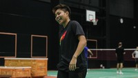 Di sesi latih tanding, Apriyani Rahayu berpasangan dengan Ribka Sugiarto untuk menghadapi Greysia Polii dan Siti Fadia Silva Ramadhanti. (Foto: Dok. PP PBSI)