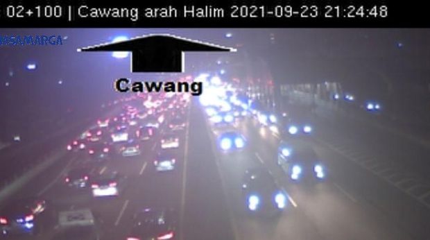 Tol Dalam Kota Jakarta arah Bekasi macet