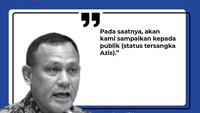 Mulanya, penetapan kasus tersangka Azis ini dibenarkan oleh Ketua KPK Firli Bahuri. Status Azis akan disampaikan ke publik sesegera mungkin.