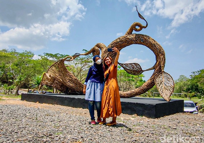 Ada yang berbeda pada Bukit Cubung di Kapanewon Lendah, Kabupaten Kulon Progo, Daerah Istimewa Yogyakarta (DIY). Destinasi wisata yang dikembangkan masyarakat itu kini semakin cantik dengan kehadiran replika Bunga Kecubung berukuran raksasa.