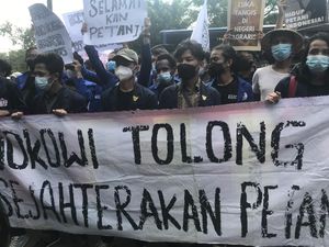 Demo Hari Tani di Kementan, Mahasiswa Tuntut Kedaulatan Pangan Ditegakkan