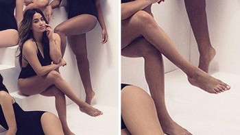 Terdapat kejanggalan pada kaki wanita ini. Foto: Boredpanda