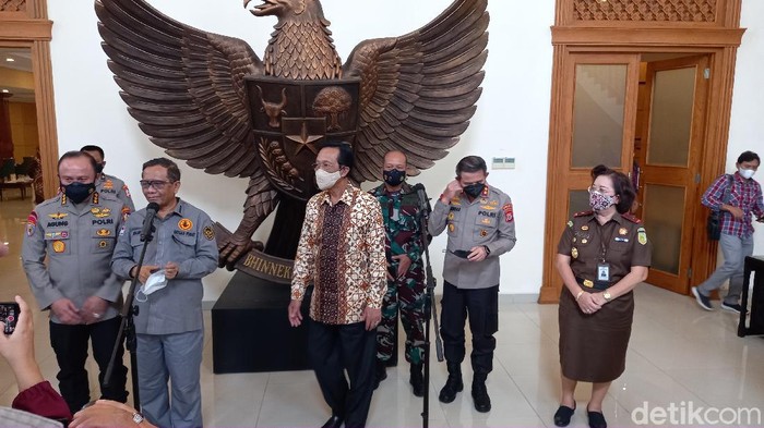 Menkopolhukam Mahfud Md di Kepatihan Yogyakakarta, Jumat (24/9/2021).