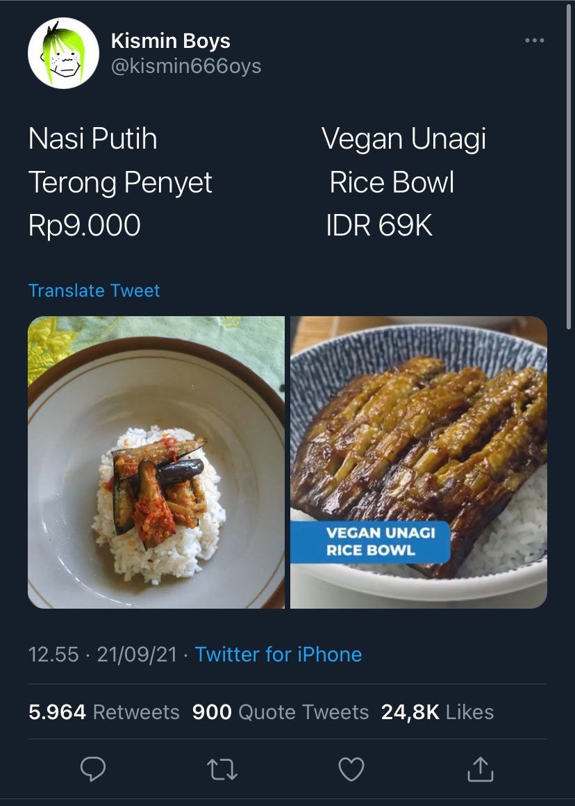 Ngakak! Gegara Nasi Terong Penyet Ganti Nama Harganya Naik Fantastis