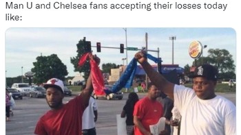 Nah begitu dong bersatu menerima kekalahan. Sudah jangan saling mengolok ya. Foto: (Screenshoot Twitter).