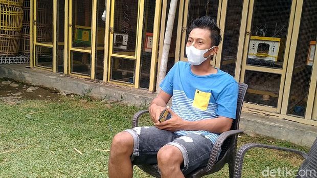 Juned, pemilik burung dara yang laku dijual Rp 1,5 miliar, Pekalongan, Sabtu (25/9/2021).