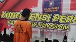 Tampang Pria Pembakar Mimbar Masjid Raya Makassar