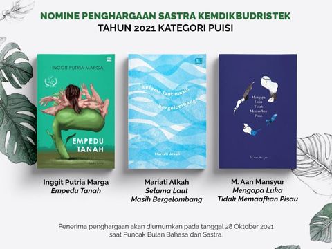 5 Terbitan GPU masuk nominasi penghargaan sastra 2021