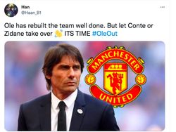 Netizen Minta MU Pecat Ole, Digantikan Zidane atau Conte