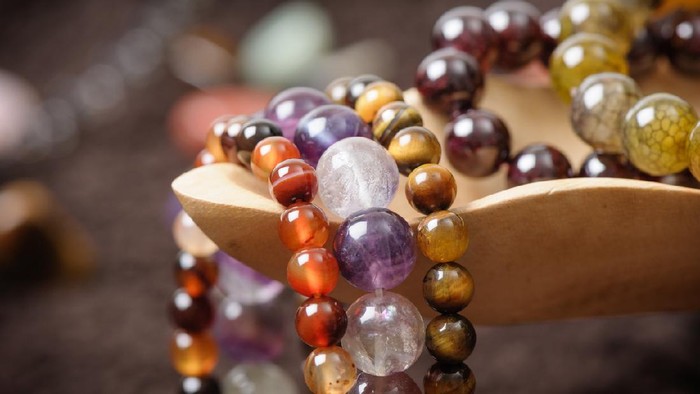 647483712 natural stone beads stretch bracelet, semi-precious stone bracelet