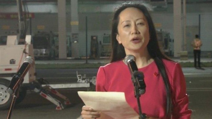 Bos Huawei Meng Wanzhou yang dibebaskan Kanada tiba di China, Akhirnya saya pulang!