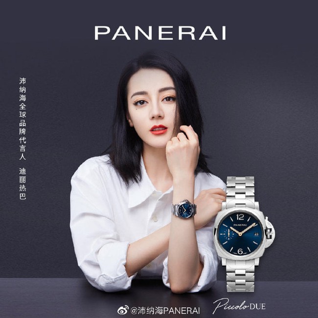 Pada Agustus 2021 ini brand jam tangan mewah Italia, Panerai memilih Dilraba Dilmurat sebagai Global Brand Ambassador perempuan pertama. Foto: Dok. Facebook
