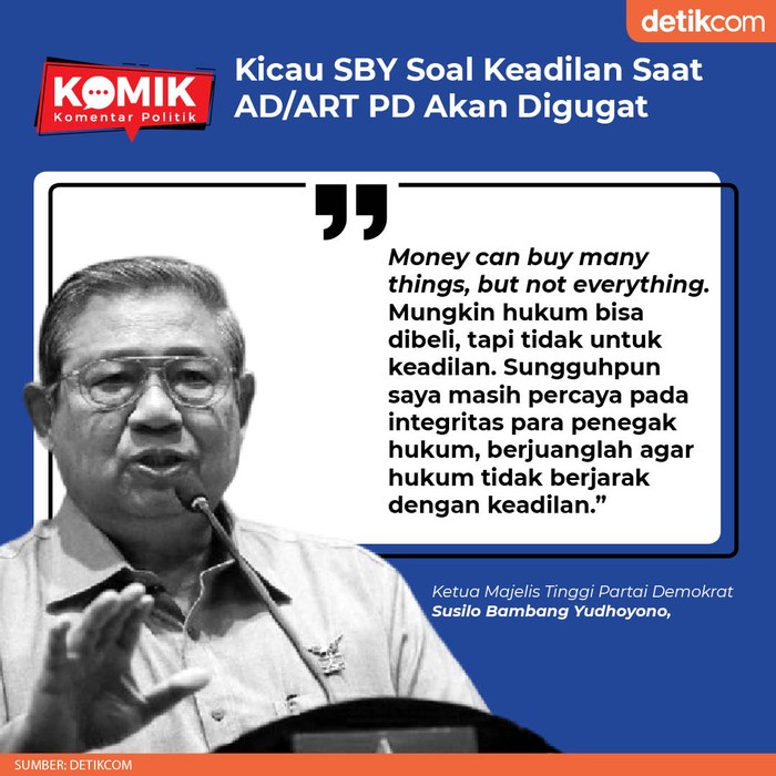 Kicau SBY Soal Keadilan Saat AD_ART PD (Tim Infografis detikcom) Kicau SBY Soal Keadilan Saat AD_ART PD (Tim Infografis detikcom)