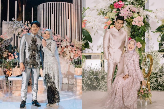 Untuk hijab Lesti dan Ricis terlihat memilih gaya yang simple. Demikian pula halnya dengan makeup, keduanya tampak memilih tampil dengan makeup natural. Lesti memilih lipstik berwarna nude, sedangkan Ricis tampil lebih berwarna dengan lipstik merah muda. Foto: Instagram