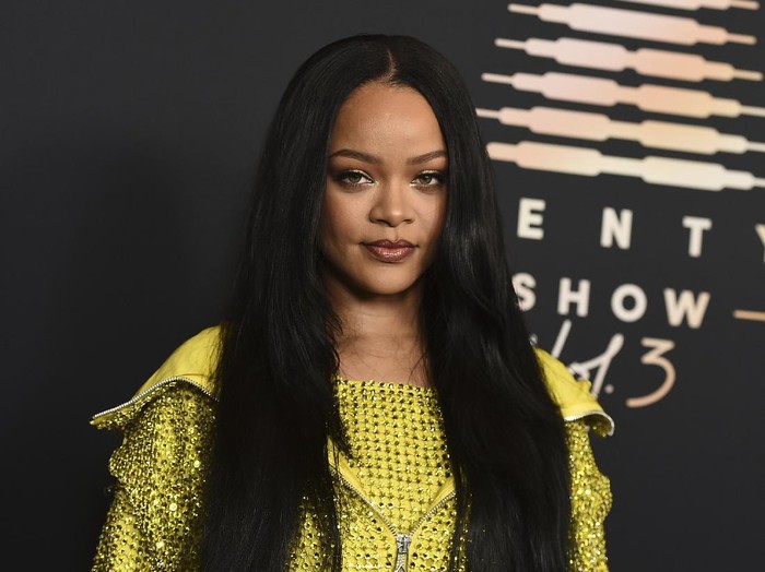 Musician and entrepreneur Rihanna attends an event for her lingerie line Savage X Fenty at the Westin Bonaventure Hotel in Los Angeles on on Aug. 28, 2021. The lingerie fashion show, “Savage X Fenty Show Vol. 3,