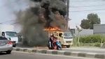 Ludes! Ini Penampakan Truk yang Terbakar di Depan SPBU Sidoarjo