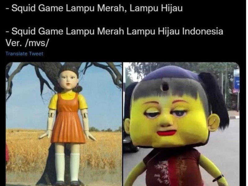 fotoinet meme lucu squid game