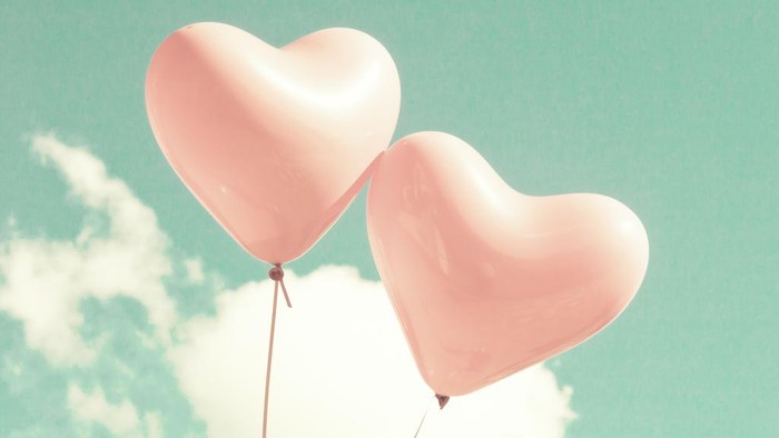 Ilustrasi balon lambang cinta