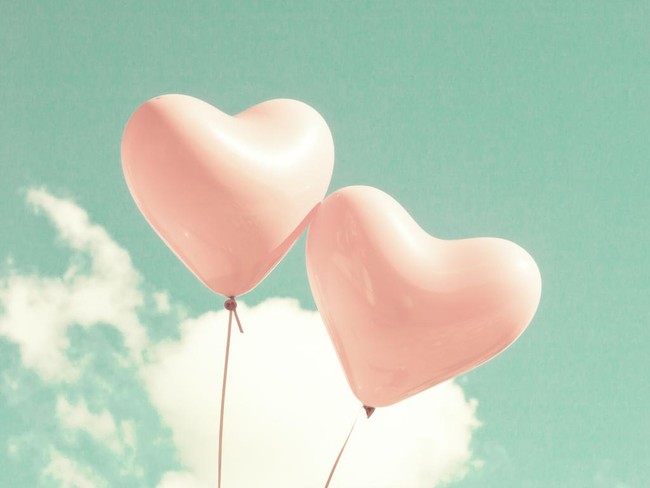 Ilustrasi balon lambang cinta