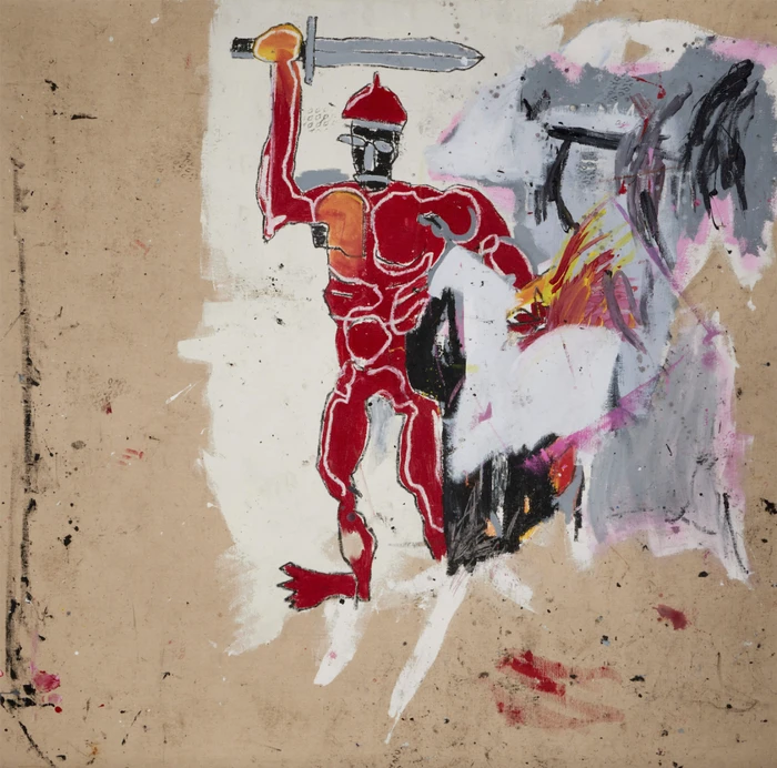 Lukisan langka Jean-Michel Basquiat berjudul Untitled (Red Warrior)