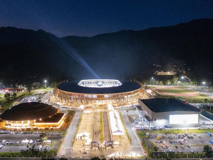Megahnya Stadion Lukas Enembe Jelang Pembukaan PON Papua