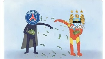 Laga PSG vs Man City serupa pertandingan klub kaya di darata Eropa. Foto: Internet