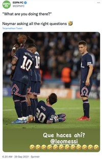 Meme Lionel Messi vs Man City