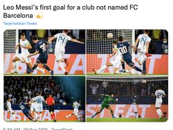 Meme Kocak Messi Rebahan di Pagar Betis
