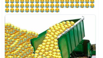 Emoji tertawa dilimpahkan untuk Real Madrid. Foto: Twitter