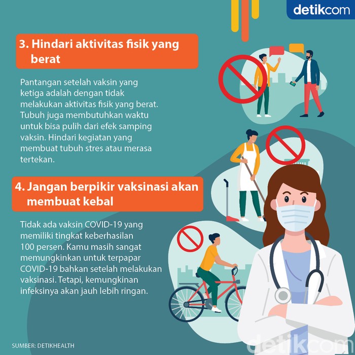 anjuran dan pantangan setelah vaksin covid-19