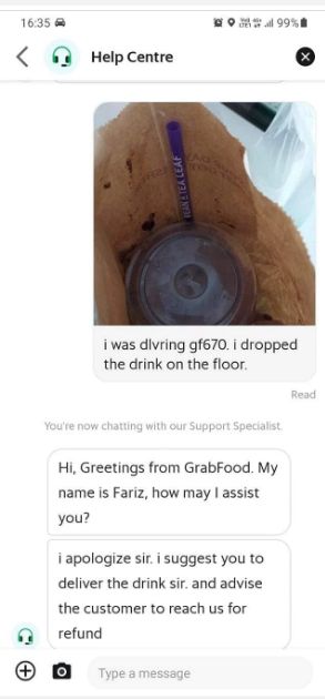 Driver ojol dapat kopi gratis