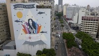 Kehadiran mural-mural berukuran raksasa ini pun membuat Kota Sao Paulo lebih berwarna. 