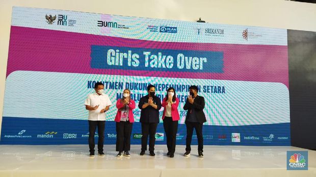 Girls Take Over 2021 di lingkungan Kementerian BUMN. (CNBC Indonesia/Monica Wareza) Girls Take Over 2021 di lingkungan Kementerian BUMN. (CNBC Indonesia/Monica Wareza)
