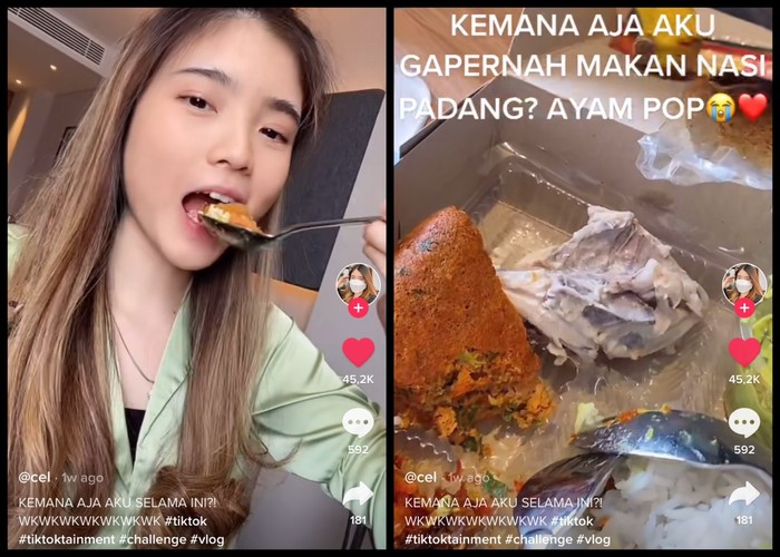 Netizen Ini Makan Nasi Padang Pertama Kali di Umur 19 Tahun, Apa Komentarnya?