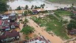 Penampakan dari Udara Banjir yang Merendam Padang Pariaman