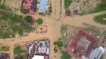 Penampakan dari Udara Banjir yang Merendam Padang Pariaman