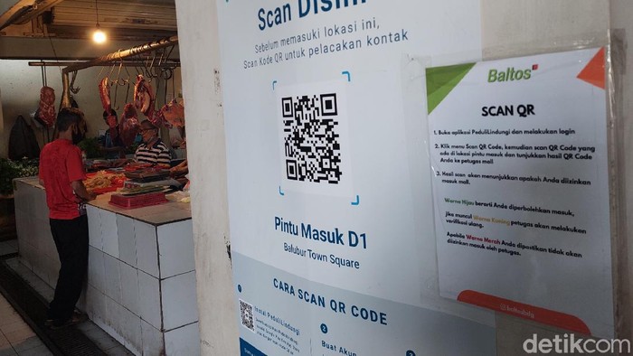 Tanda Barcode di Pasar Balubur Bandung