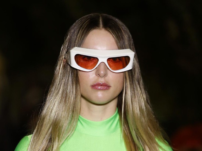 PARIS, FRANCE - SEPTEMBER 30: (EDITORIAL USE ONLY - For Non-Editorial use please seek approval from Fashion House) A model poses backstage ahead of the Coperni Womenswear Spring/Summer 2022 show as part of Paris Fashion Week on September 30, 2021 in Paris, France. (Photo by Francois Durand/Getty Images)