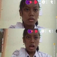 Beredar viral transformasi makeup remaja yang masih memakai seragam SMA. Usai makeup, remaja ini penampilannya bikin kaget karena seperti orang yang berbeda.  Tak sedikit netizen yang mengira awalnya kemampuan makeup remaja ini biasa saja alias cupu, ternyata jago bak suhu makeup. Foto: Dok. Tangkap layar akun TikTok @ashpyxia2.