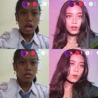 Berawal dari akun TikTok @ashpyxia2 yang mengunggah video transformasi dirinya. Dalam video tersebut ia memperlihatkan penampilannya saat memakai seragam SMA dan kemudian berubah dalam sekejap dengan wajah yang sudah di-makeup flawless. Ahaha gak punya tv gedee 😫, tulis @ashpyxia2. Foto: Dok. Tangkap layar akun TikTok @ashpyxia2.