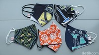 Selain baju kini batik juga dibuat dalam bentuk masker lho.