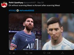 Parah! Messi dan Ronaldo Wajahnya Semrawut di eFootball 2022