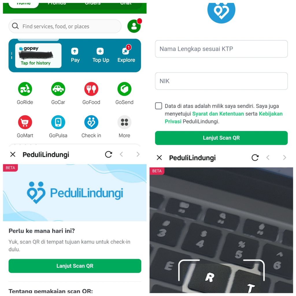 Fitur PeduliLindungi mulai terintegrasi di aplikasi Gojek, Tokopedia, dan Jaki.
