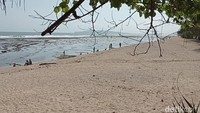 Hamparan karang di pantai juga membuat pantai Karapyak memiliki keunikan tersendiri. Di balik genangan air di hamparan karang kerap dijumpai binatang-binatang laut seperti kelomang, kerang, ikan kecil dan lainnya.