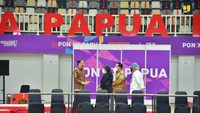 Presiden Joko Widodo (Jokowi) meresmikan 7 arena olahraga yang digunakan untuk mendukung pelaksanaan Pekan Olahraga Nasional (PON) XX Tahun 2021 di Provinsi Papua. Foto: Dok. Kementerian PUPR