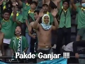 Beredar Video Suporter Jatim Sambut Ganjar Pranowo di PON Papua